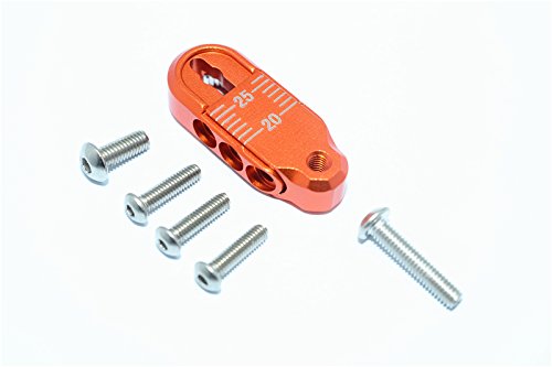 GPM for Traxxas TRX-4 Trail Defender Crawler Aluminum Adjustable Servo Horn (20-25mm) - 1 Set Orange von GPM