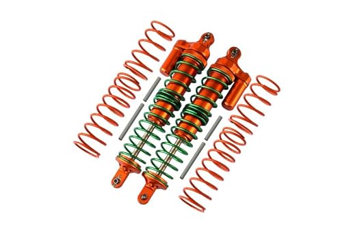 GPM for Traxxas X Maxx 4X4 Aluminum Front/Rear Adjustable Spring Shocks - 1Pr Orange von GPM
