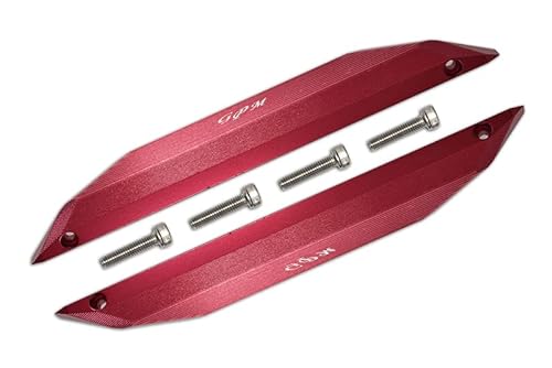 R/C Car Parts : Aluminium Chassis Side Bars For Traxxas 1/10 Maxx 4WD Monster Truck - 1Pr Set Red von GPM