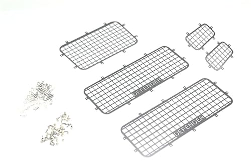 R/C Scale Accessories : Aluminium Window Guard for TRX-4 Crawler - 5Pc Set Grey Silver von GPM