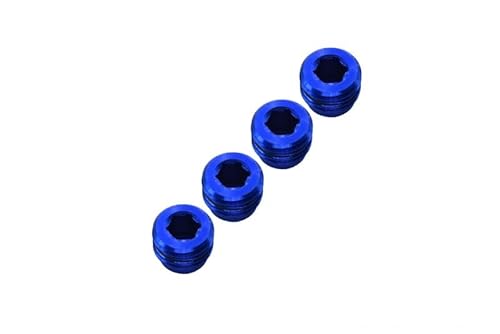 Traxxas 1/16 Mini E-Revo, Mini Slash, Mini Summit Tuning Teile Aluminium Collars with Sealing Rubber Washers for GPM #ERV021-4Pcs Set Blue von GPM