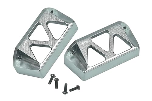 Traxxas E-Revo Brushless/E-Revo VXL 2.0 Tuning Teile Aluminum Servo Protector - 2Pcs Set Gray Silver von GPM