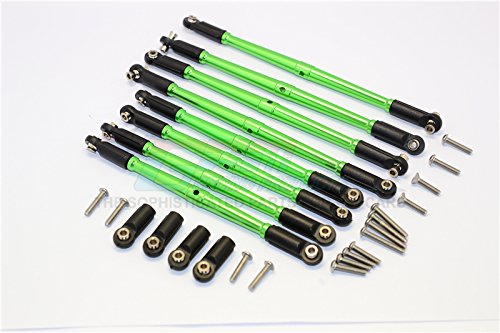 GPM for Traxxas E-Revo Brushless/Summit/Revo/Revo 3.3 Aluminum Anti-Clockwise Thread Steering Tie Rod - 8Pcs Set Green GPM for Traxxas E-Revo Brushless/Summit/Revo/Revo 3.3 Aluminum Anti-Clockwise Thread Steering Tie Rod - 8Pcs Set Green von GPM
