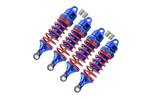 GPM Traxxas Revo/Revo 3.3 / E-Revo Brushless/E-Revo VXL 2.0 Tuning Teile Aluminium Front Or Rear Adjustable Spring Dampers (85mm) with Aluminium Ball Ends - 2Pr Set Blue von GPM