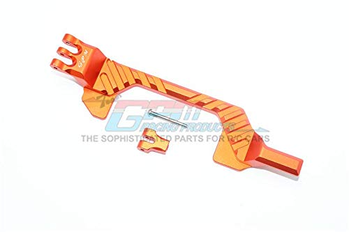 Traxxas Rustler 4X4 VXL (67076-4) Tuning Teile Aluminium Battery Hold-Down - 1 Set Orange von GPM