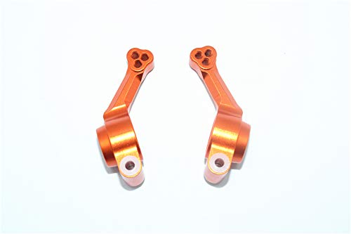 GPM for Traxxas Rustler 4X4 VXL (67076-4) Aluminum Rear Knuckle Arm - 2Pc Set Orange von GPM