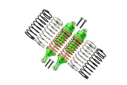 Traxxas Slash 4X4 / Stampede 4X4 / NOS Deegan Rally/Bandit Tuning Teile Aluminium Front Adjustable Spring Damper With Aluminium Ball Top & Ball Ends - 1Pr Set Green von GPM