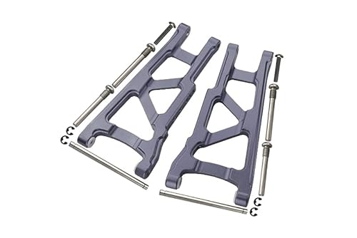 GPM for Traxxas Slash 4X4 / Stampede 4X4 / Rustler 4X4 / Hoss 4X4 Aluminum Front Or Rear Lower Arm - 1Pr Set Gray Silver von GPM