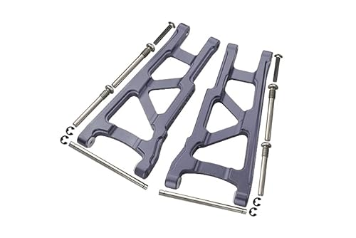 Traxxas Slash 4X4 / Stampede 4X4 / Rustler 4X4 / Hoss 4X4 Tuning Teile Aluminum Front Or Rear Lower Arm - 1Pr Set Gray Silver von GPM