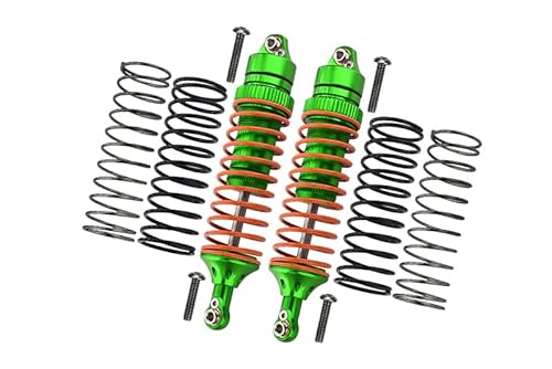 Traxxas Slash 4X4 / Stampede 4X4 / Rustler VXL/Craniac/NOS Deegan Rally/Bandit Tuning Teile Aluminium Rear Adjustable Spring Damper with Aluminium Ball Top & Ball Ends - 1Pr Set Green von GPM
