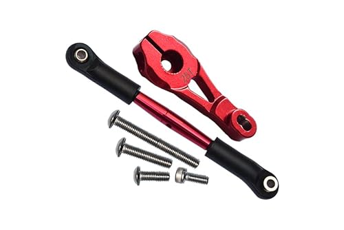 Traxxas TRX-4 / TRX-6 G63 Tuning Teile Aluminum Servo Horn with Steering Link - 8Pcs Set Red von GPM