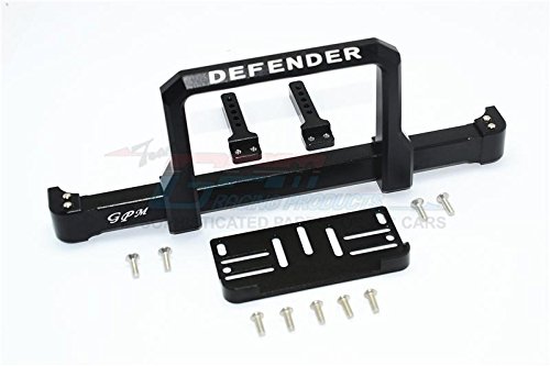 GPM for Traxxas TRX-4 Trail Defender Crawler Aluminum Front Bumper with Winch Plate (On-Road Street Fighter) - 1 Set Black von GPM