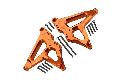 Traxxas Unlimited Desert Racer 4X4 (#85076-4) Tuning Teile Aluminium Rear Damper Mount - 1Pr Set Orange von GPM