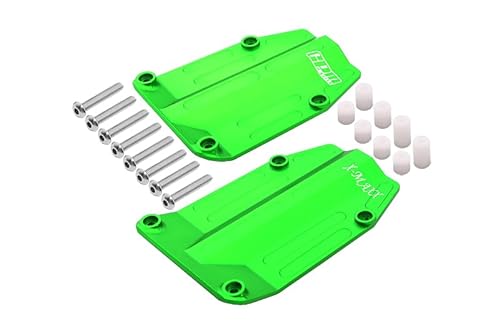 Traxxas X-Maxx 4X4 Tuning Teile Aluminium Centre Skid Plate - 2Pc Set Green von GPM