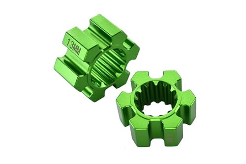 GPM for Traxxas X Maxx 4X4 Aluminum Wheel Hex (13mm Thickness) - 2Pcs Green von GPM
