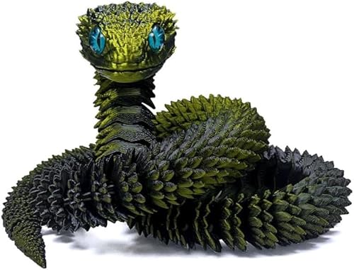 Schlange Spielzeug, 3D Schlange, 3D Druck Schlange, 3D Gedruckte Schlange, 3D gedruckte Tierspielzeuge, Schlangen Modell, Schlange Statue Decor, Zappelspielzeug für Autismus/ADHS, 45cm, Schwarz Gold Schlange Spielzeug, 3D Schlange, 3D Druck Schlange, 3D Gedruckte Schlange, 3D gedruckte Tierspielzeuge, Schlangen Modell, Schlange Statue Decor, Zappelspielzeug für Autismus/ADHS, 45cm, Schwarz Gold von GQDGCU