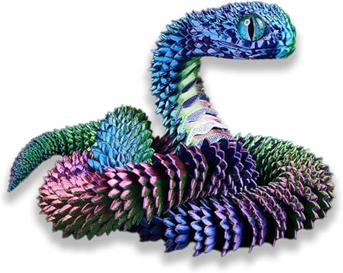 Schlange Spielzeug, 3d Schlange, 3d Druck Schlange, 3d Gedruckte Schlange, 3D gedruckte Tierspielzeuge, Schlangen Modell, Schlange Statue Decor, Zappelspielzeug für Autismus/ADHS (75cm,Schillernde) Schlange Spielzeug, 3d Schlange, 3d Druck Schlange, 3d Gedruckte Schlange, 3D gedruckte Tierspielzeuge, Schlangen Modell, Schlange Statue Decor, Zappelspielzeug für Autismus/ADHS (75cm,Schillernde) von GQDGCU
