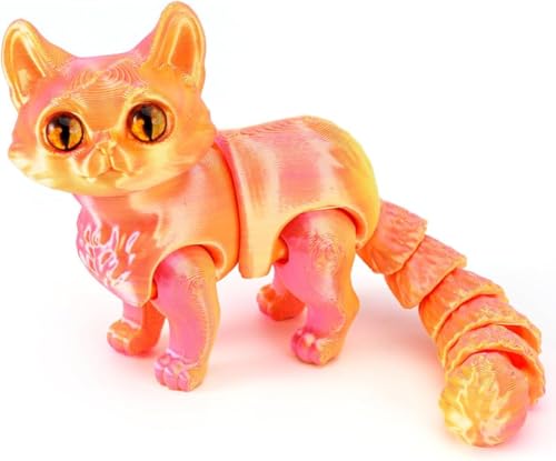 GQDGCU Katzen Spielzeug Kinder, 3D Katze, 3D Druck Katze Modell, 3D Gedruckte Kitten Katzen Statue Decor, 3D Drucker Tierspielzeuge, Zappelspielzeug für Autismus/ADHS, Festival Geschenk (16cm,Orange) GQDGCU Katzen Spielzeug Kinder, 3D Katze, 3D Druck Katze Modell, 3D Gedruckte Kitten Katzen Statue Decor, 3D Drucker Tierspielzeuge, Zappelspielzeug für Autismus/ADHS, Festival Geschenk (16cm,Orange) von GQDGCU