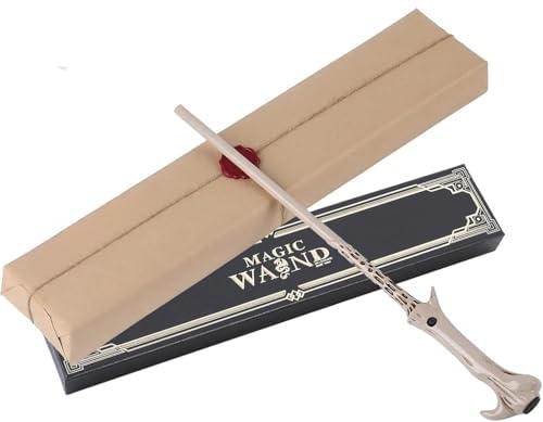 GQDGCU Magic Zauberstab, Zauberstäbe mit Incendio Zauber, Zauberstab Set mit Zauberpapier 3PCS, Schön verpackt in Einer Geschenkbox, perfekt für Cosplay, Halloween und mehr (VDM Beige) von GQDGCU