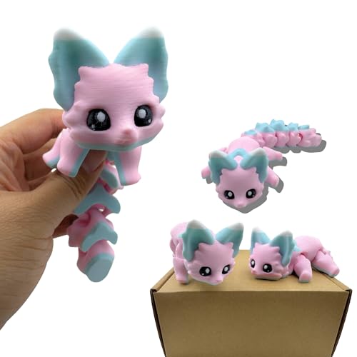 GQDGCU Niedlich Fuchs Spielzeug, 3D Druck Fuchs, 3D gedruckte Tiere, Flexibles und Bewegliches 3D gedrucktes Spielzeug, Kleine Tiere für die Desktop Dekoration GQDGCU Niedlich Fuchs Spielzeug, 3D Druck Fuchs, 3D gedruckte Tiere, Flexibles und Bewegliches 3D gedrucktes Spielzeug, Kleine Tiere für die Desktop Dekoration von GQDGCU