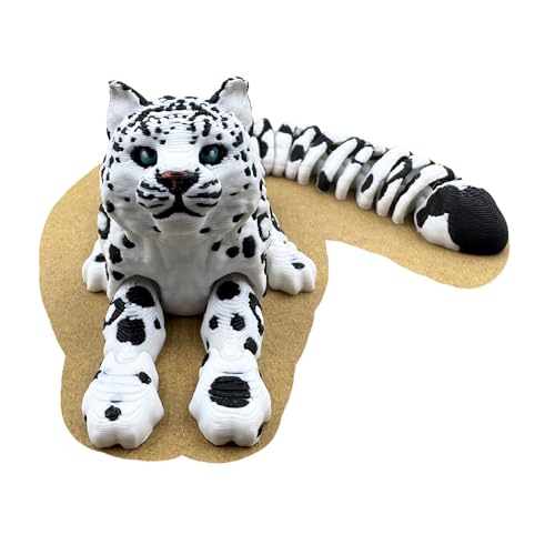 GQDGCU Schneeleopard Spielzeug, 3D Druck Schneeleopard, 3D Gedruckte Tiere, Flexibles und Bewegliches 3D Gedrucktes Spielzeug, Kleine Tiere für Desktop Dekoration GQDGCU Schneeleopard Spielzeug, 3D Druck Schneeleopard, 3D Gedruckte Tiere, Flexibles und Bewegliches 3D Gedrucktes Spielzeug, Kleine Tiere für Desktop Dekoration von GQDGCU