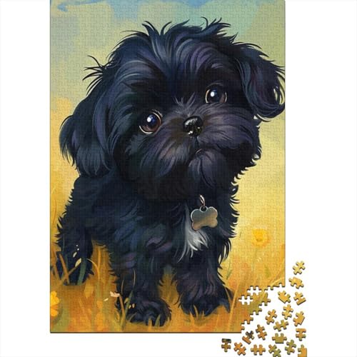 Bichon Frise Puzzle 1000 Teile Schwer Puzzle Spielzeug Lernspiel Impossible Herausforderungsspielzeug Für Erwachsene Und Kinder in Bewährter 1000pcs (75x50cm) von GQLIDDAOE