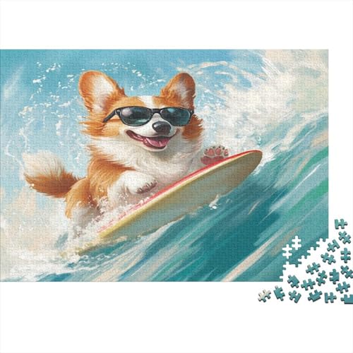 Corgi 1000 Stück Puzzles Für Erwachsene Teenager Stress Abbauen Familien-Puzzlespiel 1000-teiliges Puzzle Kinder Lernspiel Spielzeug Geschenk Puzzel 1000pcs (75x50cm) von GQLIDDAOE