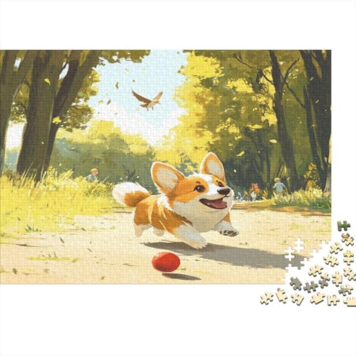 Corgi 1000 Stück Puzzles Für Erwachsene Teenager Stress Abbauen Familien-Puzzlespiel Mit Poster in 1000-teiliges Puzzle Kinder Lernspiel Spielzeug Geschenk Puzzel 1000pcs (75x50cm) von GQLIDDAOE