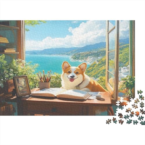 Corgi Puzzle 1000 Teile Erwachsene, Puzzlespiel Jigsaw Puzzles Erwachsenen Puzzlespiel Puzzel 1000pcs (75x50cm) von GQLIDDAOE