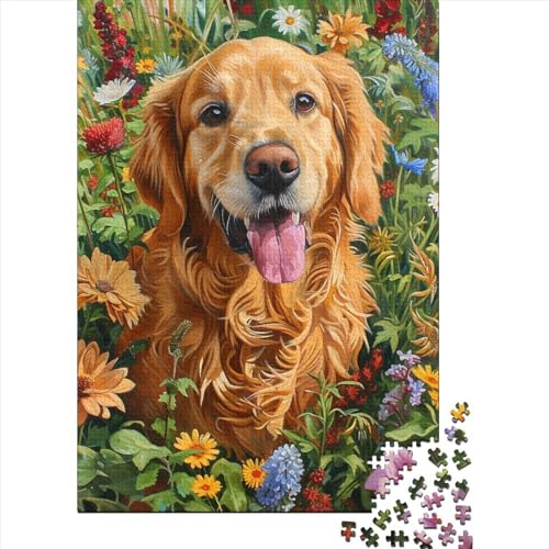 Cute Hund Puzzle 1000-teilige Schwer Puzzle Spielzeug Lernspiel Impossible Herausforderungsspielzeug Für Erwachsene Kinder 1000pcs (75x50cm) von GQLIDDAOE