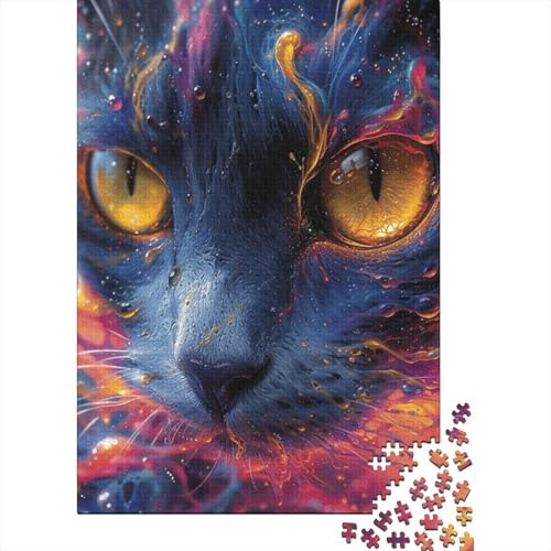 Cute Katze Puzzle 1000 Teile Schwer Puzzle Spielzeug Pädagogisches Spiel Impossible Herausforderungsspielzeug Für Erwachsene Und Kinder in Bewährter 1000pcs (75x50cm) von GQLIDDAOE