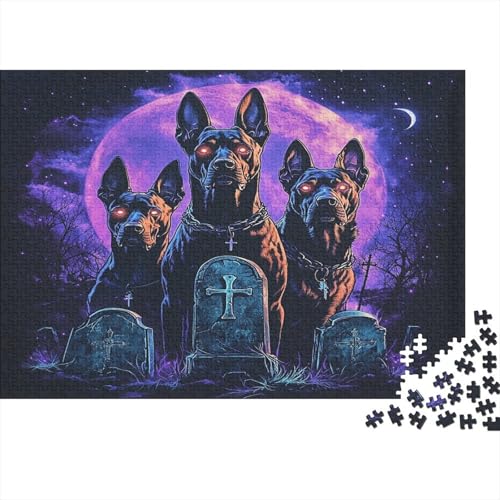 Dobermann Puzzlespiel 1000 Teile Puzzle Für Erwachsene Und Kinder Ab 14 Jahren, Erwachsenen Puzzlespiel Puzzel 1000pcs (75x50cm) von GQLIDDAOE