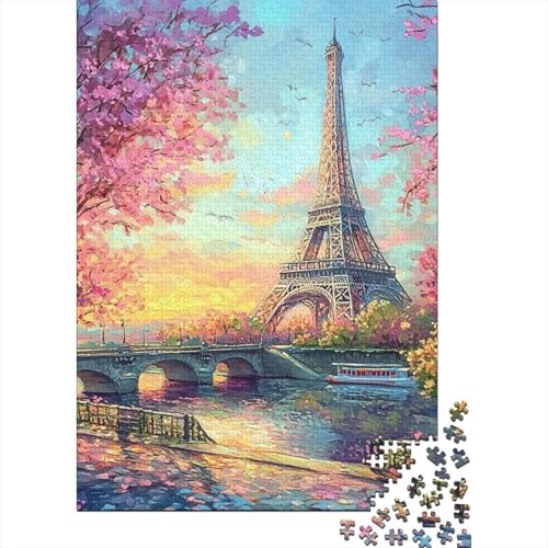Eiffelturm Puzzle 1000 Teile Schwer Puzzle Spielzeug Lernspiel Impossible Herausforderung Spielzeug Für Erwachsene Und Kinder Ab 12 Jahren 1000pcs (75x50cm) von GQLIDDAOE