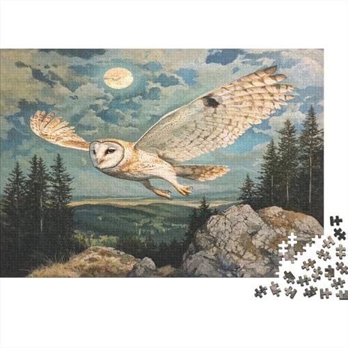 Eule 1000 Stück Puzzles Für Erwachsene Teenager Stress Abbauen Familien-Puzzlespiel 1000-teiliges Puzzle Kinder Lernspiel Spielzeug Geschenk Puzzel 1000pcs (75x50cm) von GQLIDDAOE