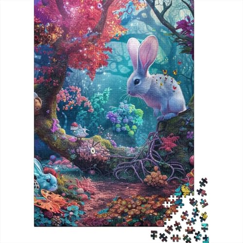 Hase Puzzles 1000 Teile Schwer Puzzle Spielzeug Lernspiel Impossible Herausforderung Spielzeug Für Erwachsene Und Kinder Ab 12 Jahren 1000pcs (75x50cm) von GQLIDDAOE
