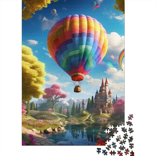 Heißluftballon Puzzle 1000-teilige Schwer Puzzle Spielzeug Lernspiel Impossible Herausforderung Spielzeug Für Erwachsene Und Kinder Ab 12 Jahren 1000pcs (75x50cm) von GQLIDDAOE