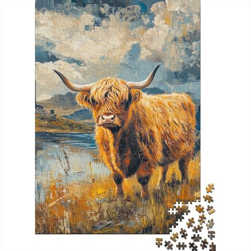 Highlandrind Puzzles 1000 Teile Schwer Puzzle Spielzeug Pädagogisches Spiel Impossible Herausforderung Spielzeug Für Erwachsene Und Kinder in Bewährter 1000pcs (75x50cm) von GQLIDDAOE
