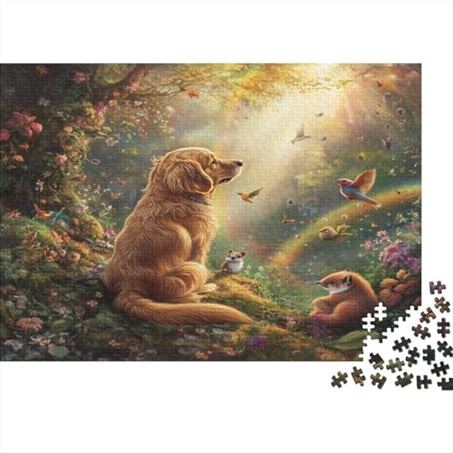 Irischer Setter 1000 Stück Puzzles Für Erwachsene Teenager Stress Abbauen Familien-Puzzlespiel 1000-teiliges Puzzle Kinder Lernspiel Spielzeug Geschenk Puzzel 1000pcs (75x50cm) von GQLIDDAOE