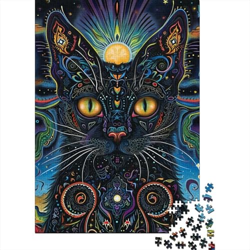 Katze Puzzle 1000 Teile Schwer Puzzle Spielzeug Pädagogisches Spiel Impossible Herausforderung Spielzeug Für Erwachsene Und Kinder Ab 14 Jahren 1000pcs (75x50cm) von GQLIDDAOE
