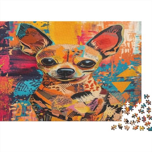 Miniatur Pinscher 1000 Stück Puzzles Für Erwachsene Teenager Stress Abbauen Familien-Puzzlespiel 1000-teiliges Puzzle Kinder Lernspiel Spielzeug Geschenk Puzzel 1000pcs (75x50cm) von GQLIDDAOE