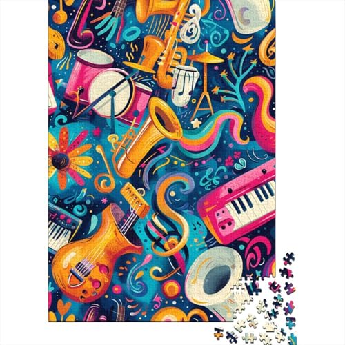 Musiknote Puzzle 1000 Teile Schwer Puzzle Spielzeug Pädagogisches Spiel Impossible Herausforderung Spielzeug Für Erwachsene Und Kinder Ab 12 Jahren 1000pcs (75x50cm) von GQLIDDAOE