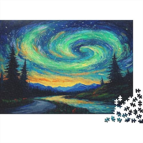 Nordlichter Puzzlespiel 1000 Teile Puzzles Für Erwachsene Lernspiel Herausforderung Spielzeug 1000 Teile Puzzles Für Erwachsene Kinder Erwachsenen Puzzlespiel Puzzel 1000pcs (75x50cm) von GQLIDDAOE
