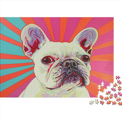 Pet FRANZÖSISCHER BULLDONG Puzzlespiel 1000 Teile Für Erwachsene, Einzigartige Kunstwerke Und Vorlage - Geburtstags- Spaßige Puzzles Mit Überraschung Von Puzzle in A Bag Puzzel 1000pcs (75x50cm) von GQLIDDAOE