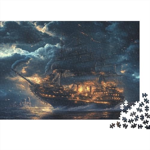Segelboot 1000 Stück Puzzles Für Erwachsene Teenager Stress Abbauen Familien-Puzzlespiel 1000-teiliges Puzzle Kinder Lernspiel Spielzeug Geschenk Puzzel 1000pcs (75x50cm) von GQLIDDAOE