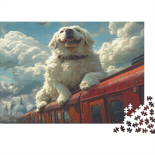 St. Bernard 1000 Stück Puzzles Für Erwachsene Teenager Stress Abbauen Familien-Puzzlespiel 1000-teiliges Puzzle Kinder Lernspiel Spielzeug Geschenk Puzzel 1000pcs (75x50cm) von GQLIDDAOE