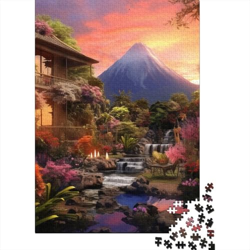 Süße Landschaft Puzzle 1000-teilige Schwer Puzzle Spielzeug Pädagogisches Spiel Impossible Herausforderungsspielzeug Für Erwachsene Kinder 1000pcs (75x50cm) von GQLIDDAOE