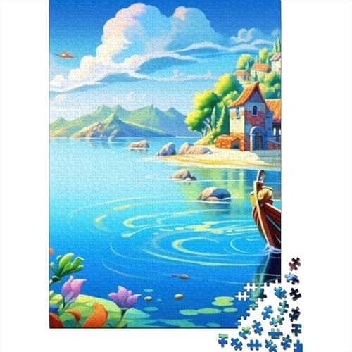 Urlaub Bucht Puzzle 1000 Teile Schwer Puzzle Spielzeug Lernspiel Impossible Herausforderung Spielzeug Für Erwachsene Und Kinder in Bewährter 1000pcs (75x50cm) von GQLIDDAOE