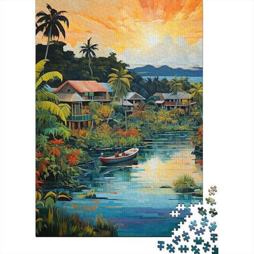 Urlaub Bucht Puzzle 1000 Teile Schwer Puzzle Spielzeug Pädagogisches Spiel Impossible Herausforderungsspielzeug Für Erwachsene Und Kinder in Bewährter 1000pcs (75x50cm) von GQLIDDAOE