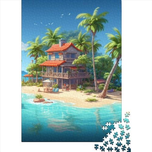 Urlaub Bucht Puzzle 1000-teilige Schwer Puzzle Spielzeug Pädagogisches Spiel Impossible Herausforderung Spielzeug Für Erwachsene Und Kinder Ab 12 Jahren 1000pcs (75x50cm) von GQLIDDAOE