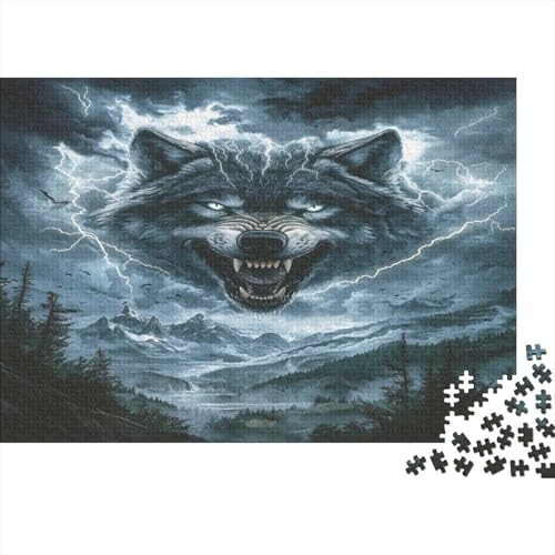 Wolf Puzzlespiel 1000 Teile Puzzles Für Erwachsene Lernspiel Herausforderung Spielzeug 1000 Teile Puzzles Für Erwachsene Kinder Erwachsenen Puzzlespiel Puzzel 1000pcs (75x50cm) von GQLIDDAOE